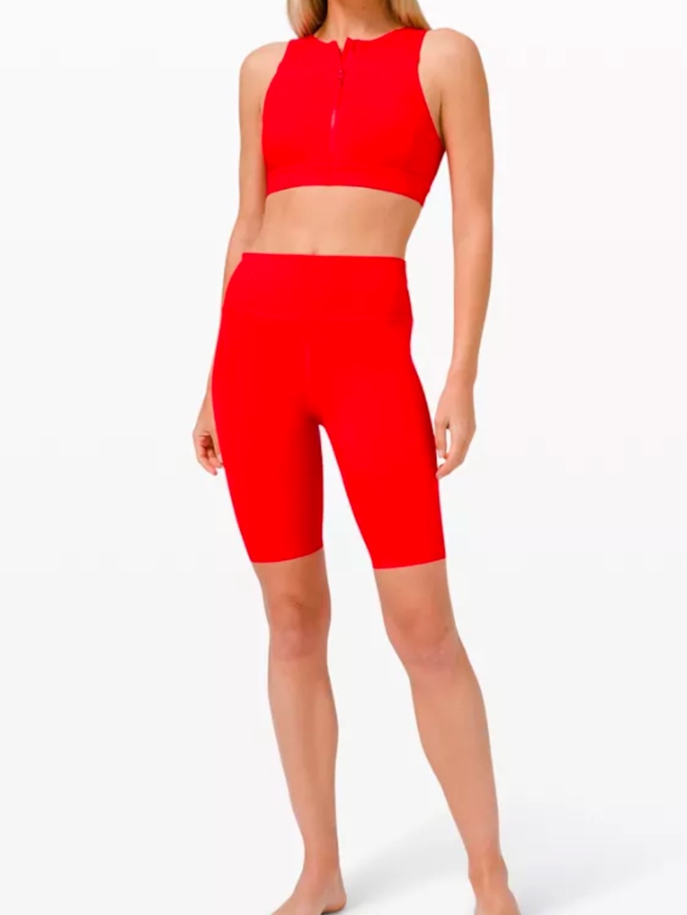 lululemon athletica High-Rise Bright Red Bike Shorts - Picture 4 of 11